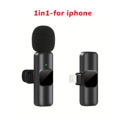 Professional Wireless Lavalier Microphone Perfect for Interviews Podcasts,Vlogs Videos for Iphone&Ipad-For Android,Ios and 3.5Mm